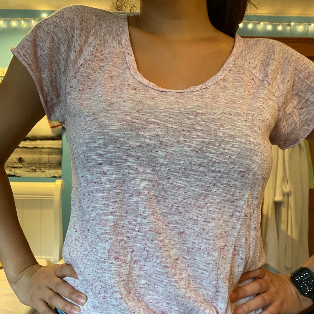 light pink T-shirt